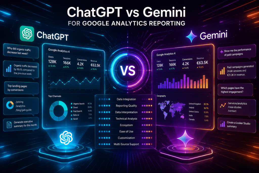 chat gpt vs gemini for google analytics reports